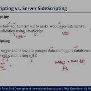 Introduction To Client Side Scripting And Server Side Scripting BCA Web Technology