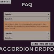FAQ Accordion Dropdown Using HTML CSS Javascript Step By Step Tutorial