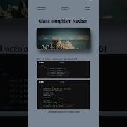 Glass Morphism Navbar HTML CSS Mzcode01 Coding Css Shorts Viralvideo Webdesign Csstricks
