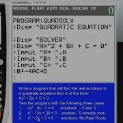 Programming With The TI 84 Calculator Part 2