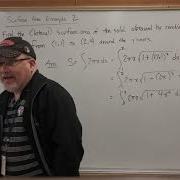 MATH 2414 Surface Area Of Revolution 4 Surface Area Example 2