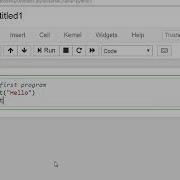 Hello Program In Python Using Jupyter Notebook