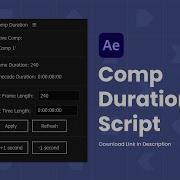 After Effects Comp Duration Script