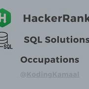 Occupations HackerRank SQL Solution