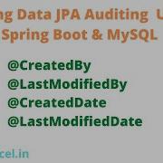 Auditing With Spring Data JPA JPA Auditing CreatedBy CreatedDate ModifiedBy ModifiedDate