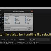 Tkinter File Dialog For Handling File Selection