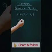 Forming Greatest Number Shorts Shorts Youtubeshorts Mathtricks