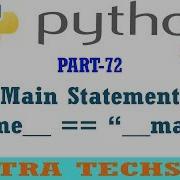 72 Main Statement Name Main In Python Python Tutorial In Tamil