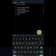 Drawing Square Using Python Turtle In Pydroid 3 In Android Simple Code Python Python3