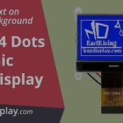 128x64 Touch Screen LCD W MCU 8051 Tutorial Code White Text On Blue Background