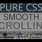 Smooth Scrolling Effect With Pure CSS Tutorial No Javascript Or JQuery