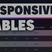 How To Create A Responsive HTML Table