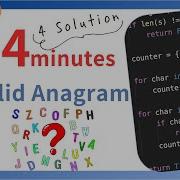Valid Anagram 4 Solutions LeetCode 242 Python JavaScript Java And C