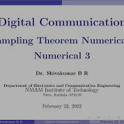 Sampling Theorem Numerical Numerical 3