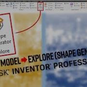 AUTODESK INVENTOR EVERY BUTTON EXPLAINED Part 3D Model Explore Shape Generator