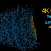 4K 60FPS Spheres Colliding Particle Simulation