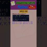 Python MCQ 150 Assignment Quiz Test Your Skills Pythonprogramming Pythoninterview Shorts Trending