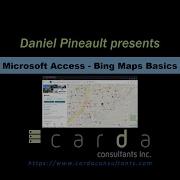 Microsoft Access Bing Maps Basics