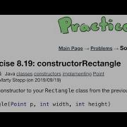 Java Practice It Exercise 8 19 ConstructorRectangle Classes Constructors Implementing Point
