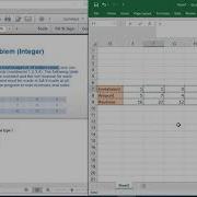 How To Solve Integer Linear Optimization Problem On Excel Solver