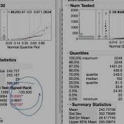 Testing One Mean Wilcoxon JMP