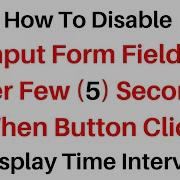 Disable Input Field After Few Seconds Button Click ReactJS