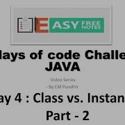 Day 4 Class Vs Instance Part 2 30 Days Of Code Challenge Hackerrank In Java