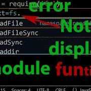 How To Solved Fs Module Error In Nodejs How To Display Fs Function