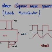 Square Wave Generator Using 555 Timer Astable Multivibrator Hindi