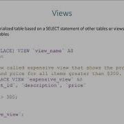 Расширенный SQL представления