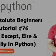 Else Finally In Try Except Python Tutorials For Absolute Beginners In Hindi 76
