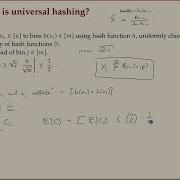 Advanced Algorithms Summer 2025 09 3 Universal Hashing