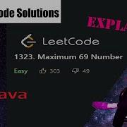 LeetCode 1323 Maximum 69 Number Solution Explained Java