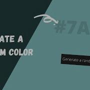 Random Hex Color Code Generator In Javascript