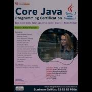 Core Java Programming Certification Day 1 Recording CJ O 17 Batch Sunbeam