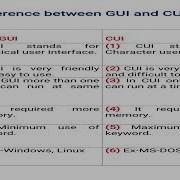 DIFFERENCE BETWEEN GUI AND CUI