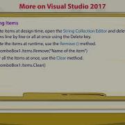 Class VIII More On Visual Studio 2017