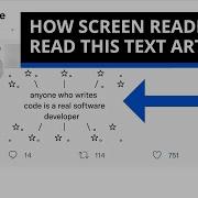 Your Creative Text Tweet Sucks For Screen Readers