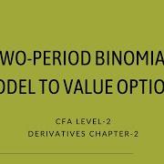 Two Period Binomial Model To Value Options Derivatives CFA Level 2
