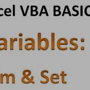 Excel VBA Basics 9 Declaring Variables With DIM And Using SET To Abbreviate Worksheet Name