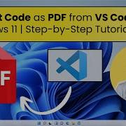 How To Export Code As PDF From VS Code On Windows 11 Step By Step Tutorial 2025