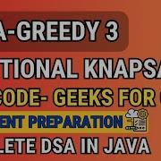 Fractional Knapsack Problem Greedy Method Greedy Algorithms Geeks For Geeks Best DSA Course