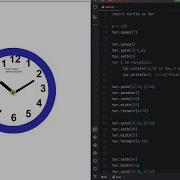 Python Turtle Wall Clock Design Analog Clock Design No Talking Snake Coding