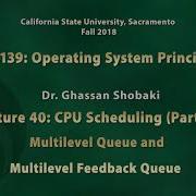 Operating Systems Lecture 40 CPU Scheduling 6 Mulitlevel Queue And Multilevel Feedback Queue