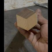 3D Illusion Wooden Cube Short