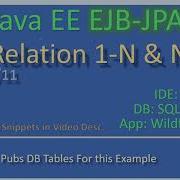 JPA 1 To Many Part 1 Pubs DB Schema JavaEE EJB JPA Tutorials 40