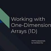 PHP One Dimensional Arrays 1D