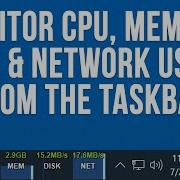Add Real Time Performance Monitor Counters To The Windows Taskbar