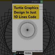 Python Turtle Graphics Design In Just 10 Lines Code Pythonturtle Pythonlearning Python Turtle