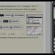 Functions Finding The Points Of Intersection Of Two Curves Or Lines Using Technology